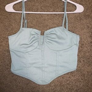 Light cyan crop top